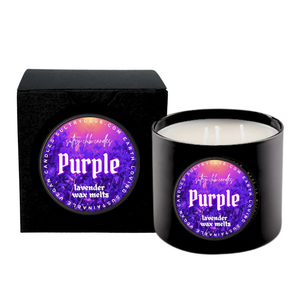 PURPLE  Lavender 3 Wick Candle
